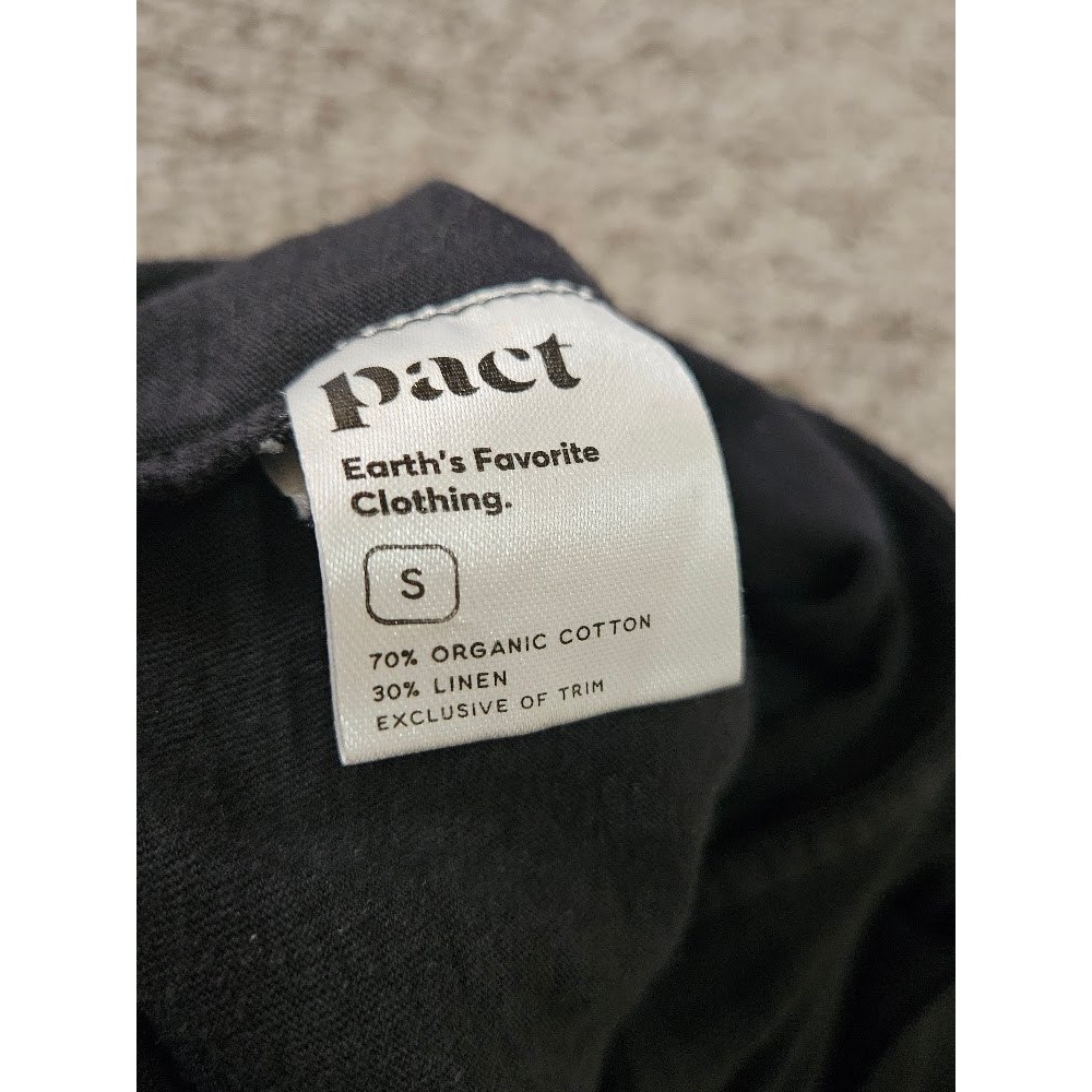 Pact Jumpsuit Women Small Black Organic Cotton Wide Leg Sleeveless - Picture 12 of 13